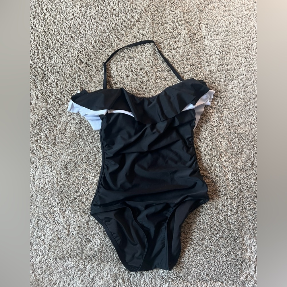 Tommy Hilfiger Black Ruffle One piece swimsuit